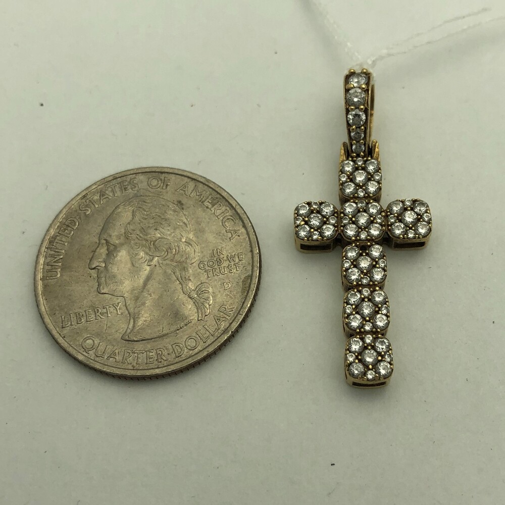 10k Yellow Gold Cross With CZ ICE Clusters | Fastcash Pawn & Checkcashers