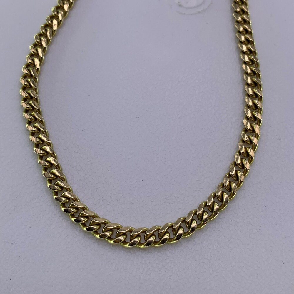 14k Yellow Gold Cuban Chain Necklace 29 Grams 22 Inches Long 4mm Wide ...