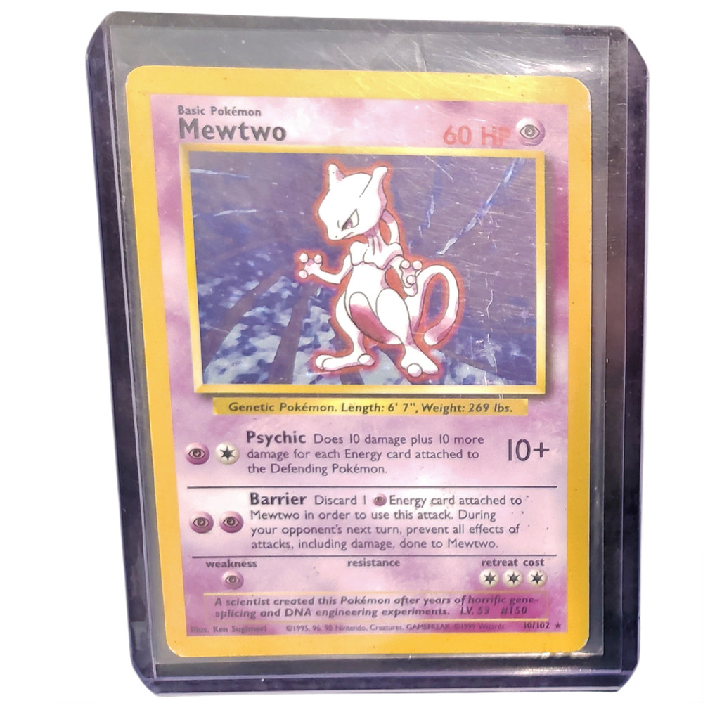 1999 Pokemon Base Set Mewtwo Holographic Card 6/10 | Fastcash Pawn ...