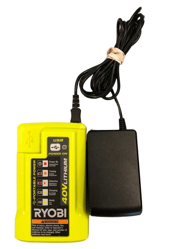 Ryobi OP403 LiIon 40 Volt Battery Charger w/40V LiIon Compact Battery