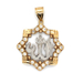 10k Yellow & White Gold Allah Pendant with Cubic Zirconia 5.7 Grams