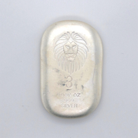 Kzoo 3 oz Lion Silver Bar .999 Fine Silver
